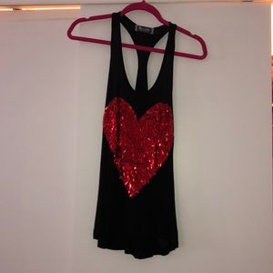 Heart Sequin Tank